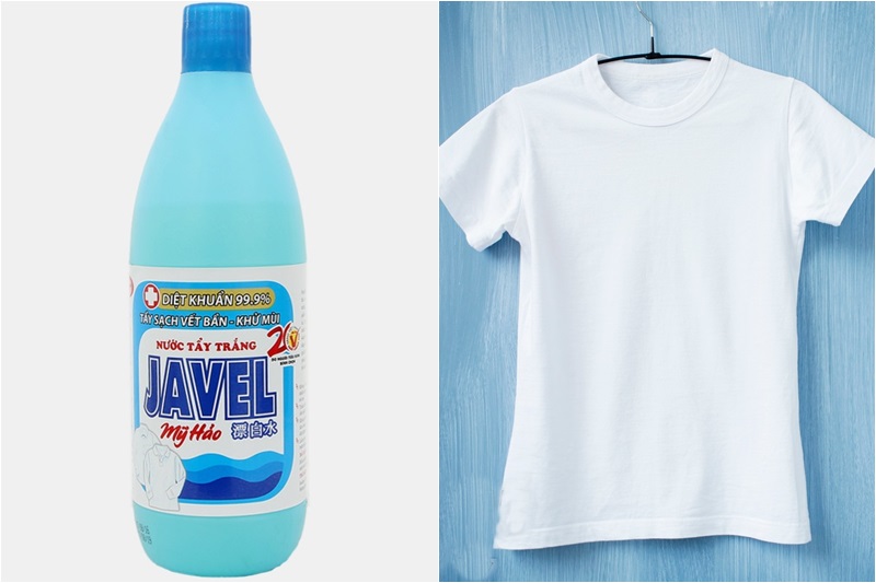 Cách tẩy trắng quần áo tại nhà với nước tẩy Javel