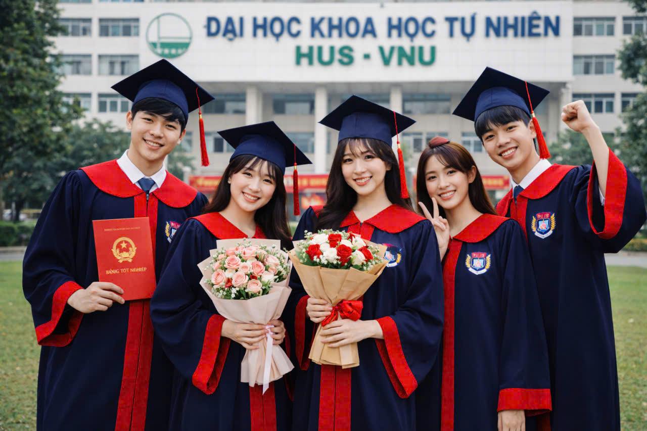 3 lý do nên chọn thuê áo cử nhân HUS-VU tại Duyên Hà