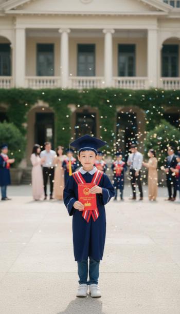 Mẫu áo cử nhân phối xanh dương hot nhất năm 2026