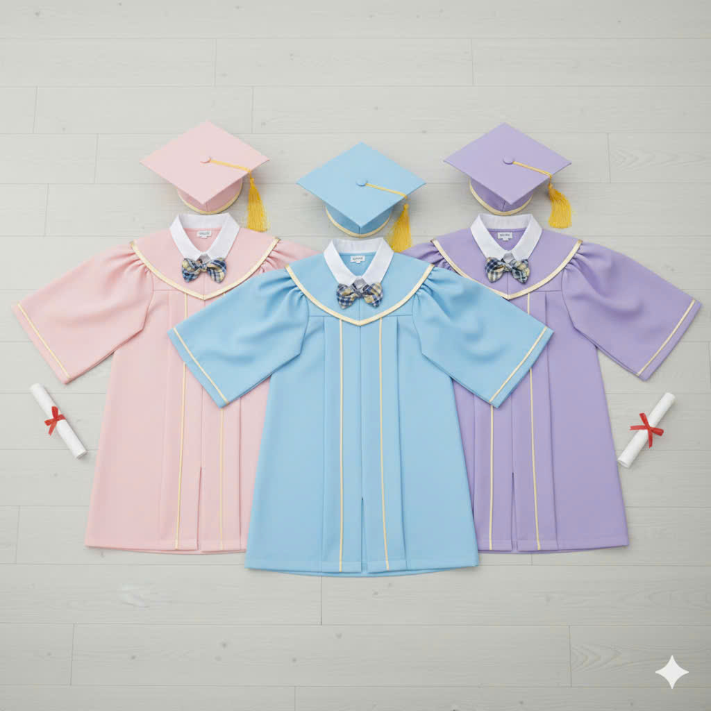 Áo cử nhân mầm non Hàn Quốc