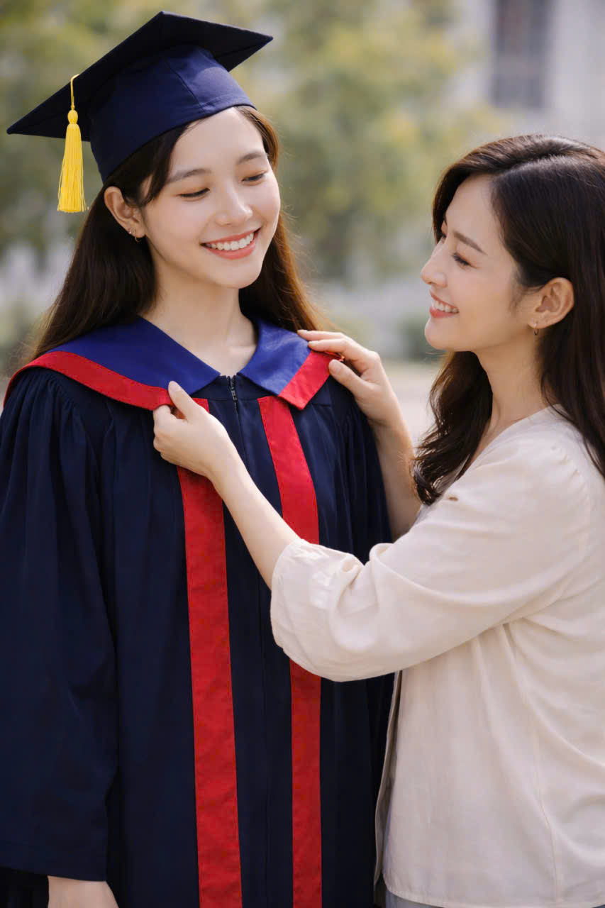 áo cử nhân Đại học Ngoại ngữ đại học Quốc Gia Hà Nội