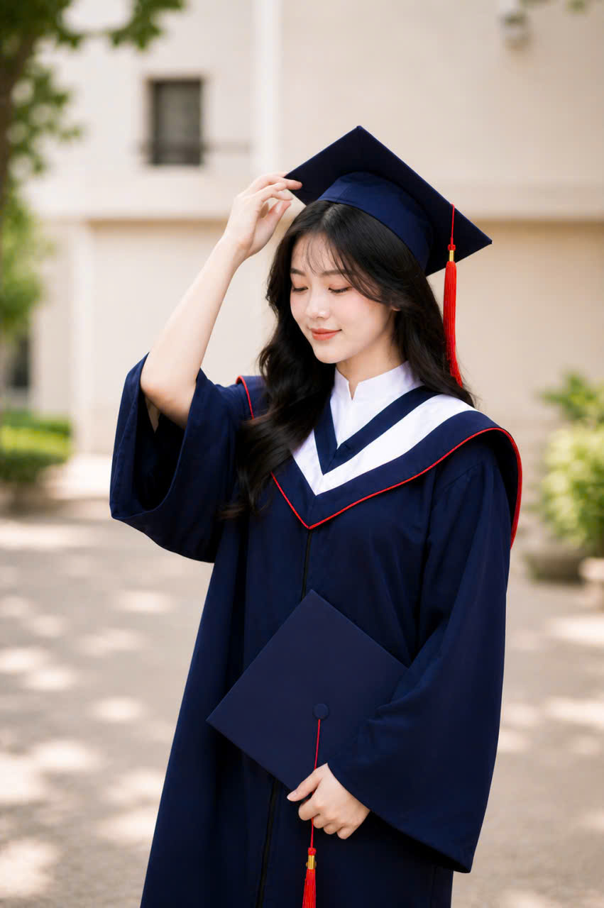 áo cử nhân Đại học Kiến Trúc Hà Nội