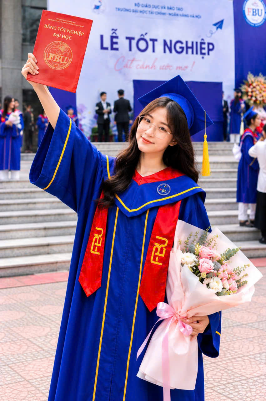 thuê áo tốt nghiệp Đại học tài chính ngân hàng